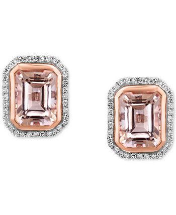 EFFY Collection - Morganite (3-1/3 ct. t.w.) & Diamond (1/5 ct. t.w.) in 14k Rose & White Gold