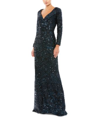 MAC DUGGAL - Embellished V-Neck Gown