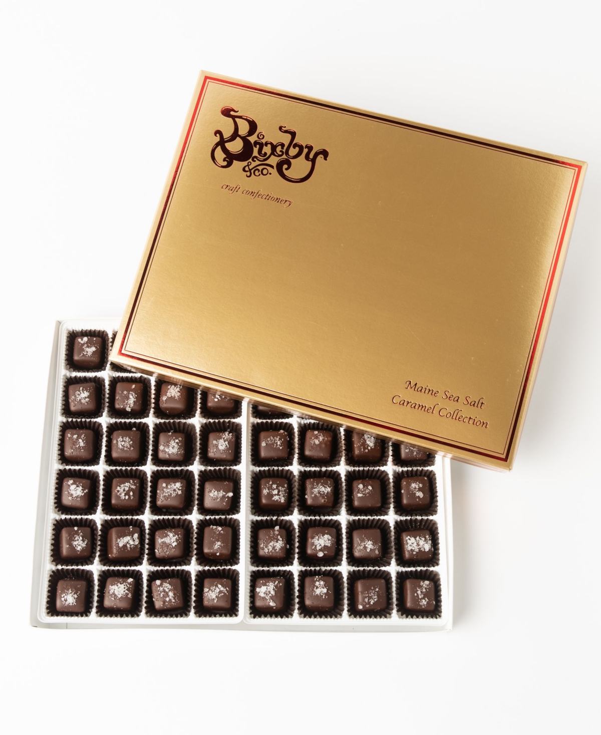 Bixby Chocolate Dark Chocolate Sea Salted Caramels Gift Box, 48 Piece
