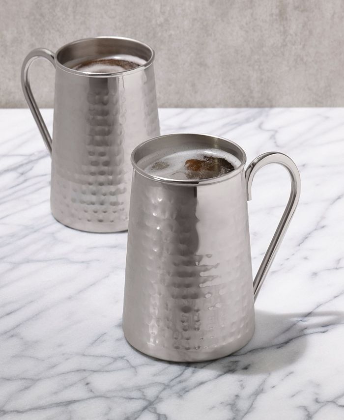 Drew and Jonathan Stainless Hammered Set of 2 Beer Mugs – Mikasa