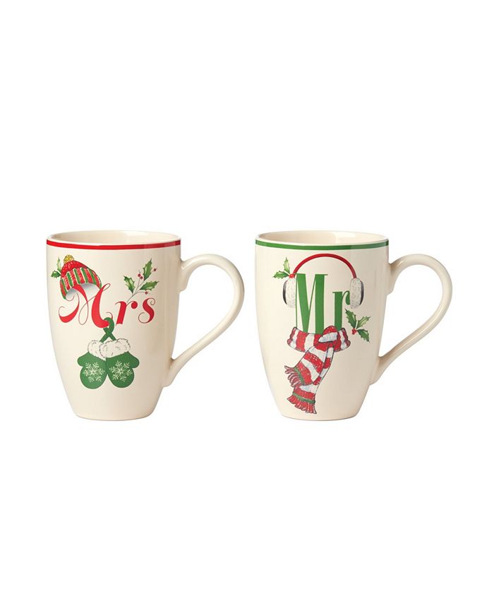 Lenox Holiday Mr. and Mrs. Mug, Set of 2 Macy's