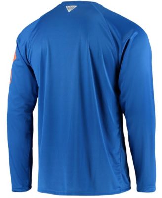 Men's PFG Royal Florida Gators Terminal Tackle Omni-Shade Long Sleeve T-shirt