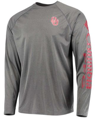 Men's Charcoal Oklahoma Sooners PFG Terminal Tackle Omni-Shade Long Sleeve T-shirt