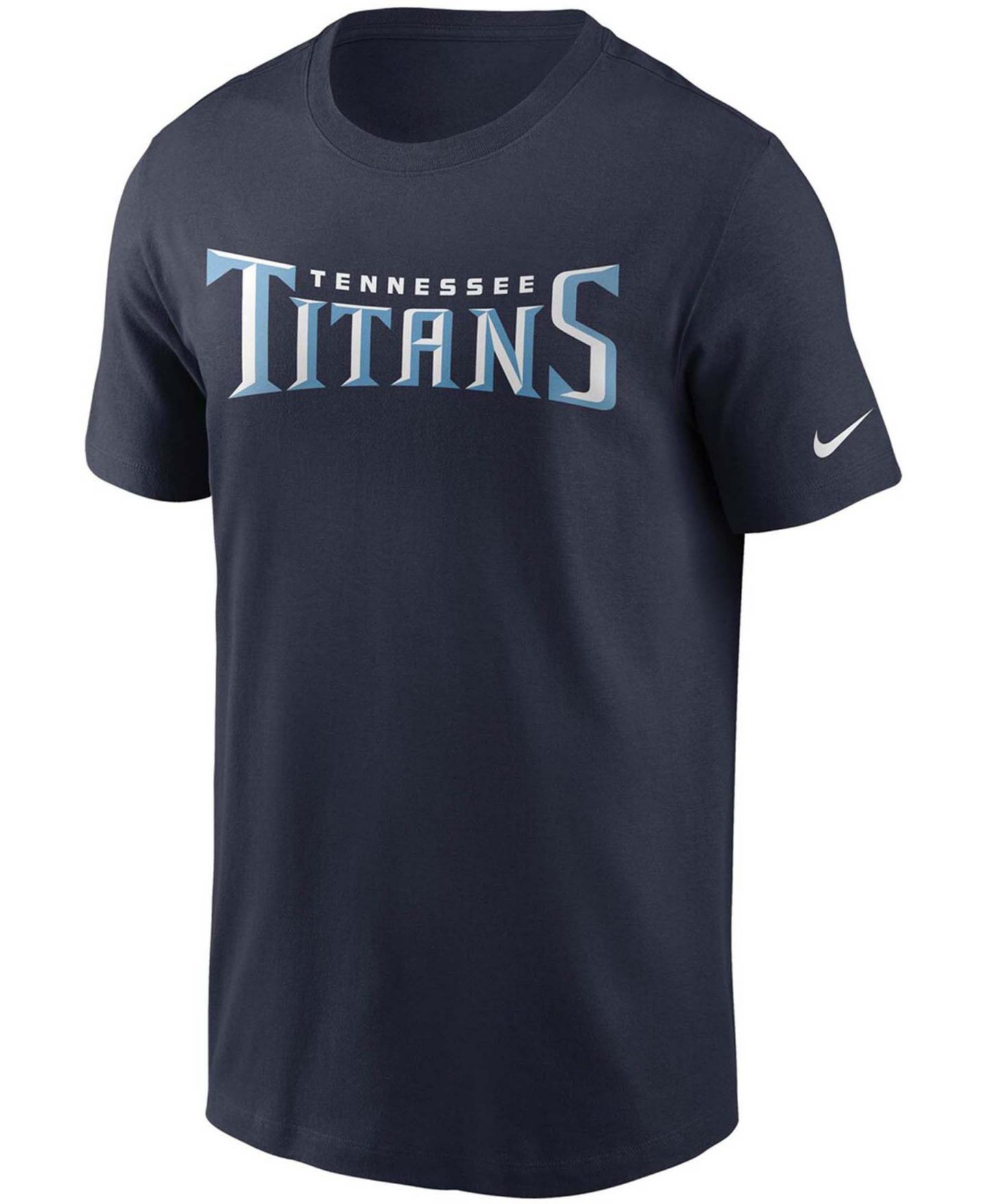 Мужская футболка Nike Navy Tennessee Titans Team Wordmark — фото 2