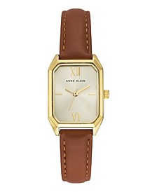 Women's Brown Leather Strap Watch 24mm