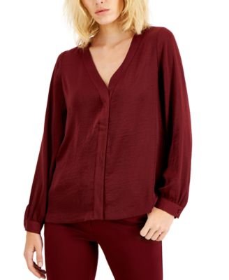 Alfani V-Neck Top, Created For Macy's - Macy's