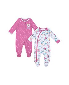 Girls Sleep and Play Coverall, Pack of 2