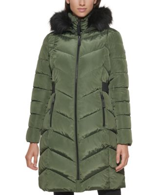 Faux-Fur-Trim-Hooded Puffer Coat, Created for Macy's
