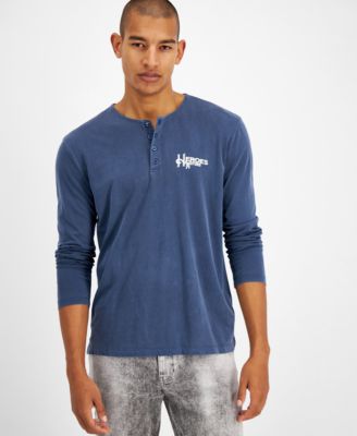 Heroes Motors - Men's Classic Seven Graphic Long-Sleeve Henley Shirt