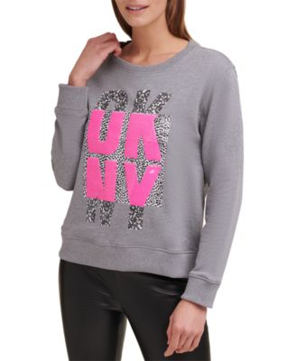 dkny mixed logo sweater