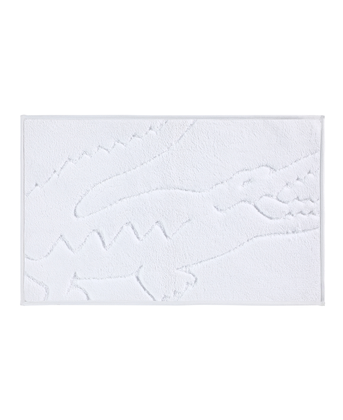 Lacoste Home Heritage Anti-microbial Bath Rug, 20" X 32" In White