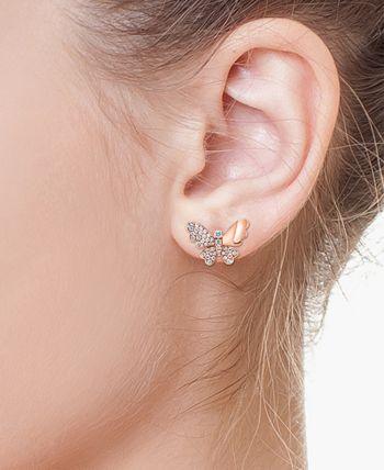 EFFY Collection - Diamond Butterfly Stud Earrings (1/2 ct. t.w.) in 14k Rose Gold