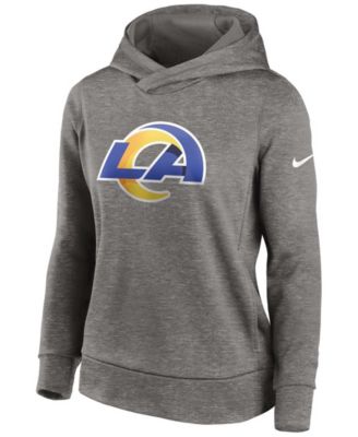 Women's Heathered Charcoal Los Angeles Rams Performance Pullover Hoodie