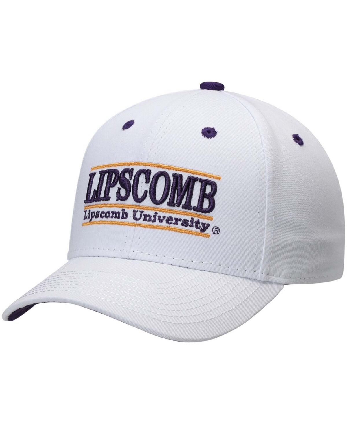 Men's White Lipscomb Bisons Classic Bar Structured Adjustable Hat - White