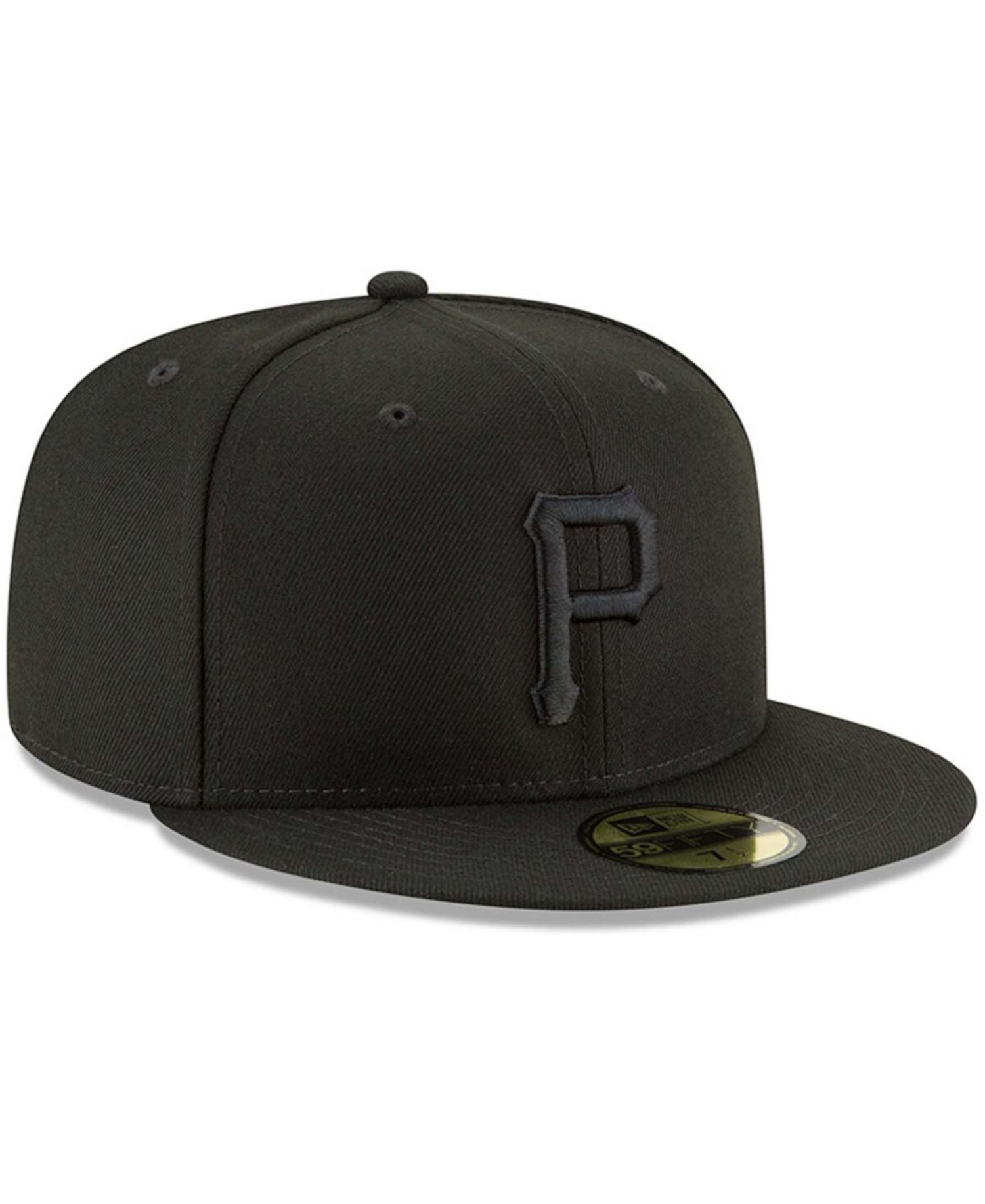 Men's Black Pittsburgh Pirates Primary Logo Basic 59FIFTY Fitted Hat
