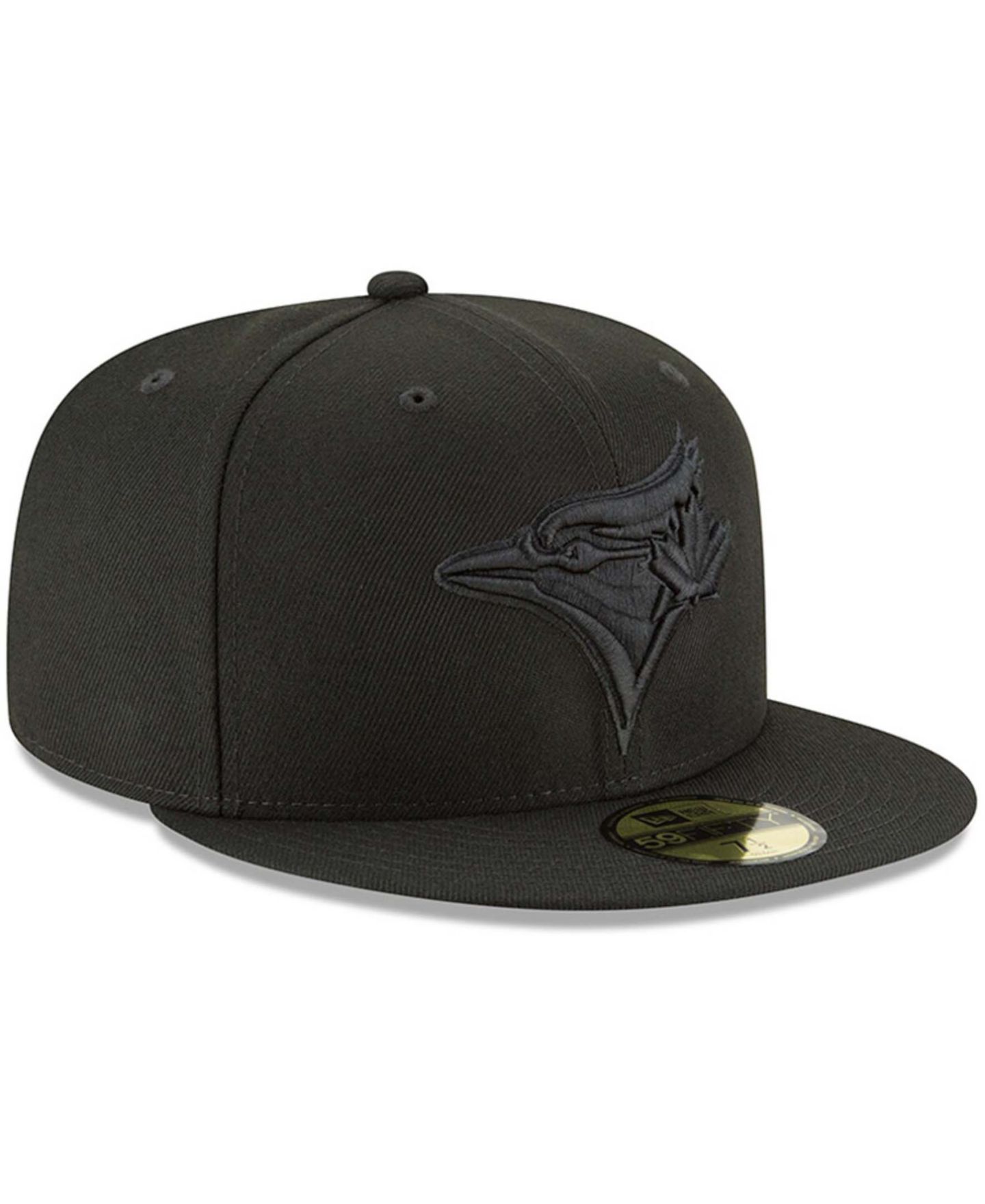 Мужская кепка New Era Black Toronto Blue Jays Primary Logo Basic 59FIFTY Fitted Hat — фото 3