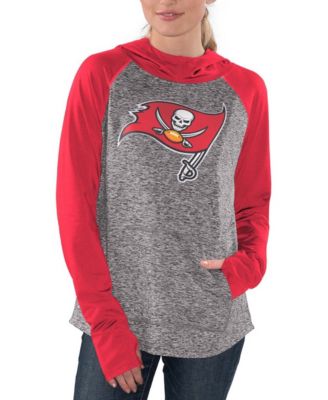 Women's Heathered Gray-Red Tampa Bay Buccaneers Championship Ring Pullover Hoodie
