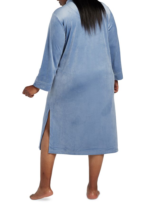 Miss Elaine Petite Embroidered Long Zipper Robe Macy's