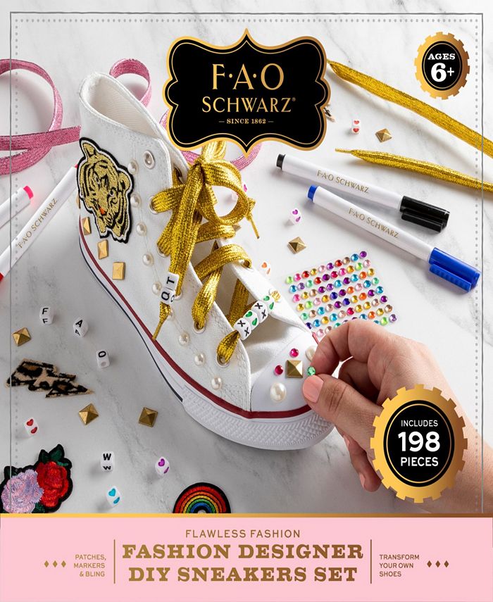 FAO Schwarz Fashion Designer Custom Shoe Decorating Sneaker Set