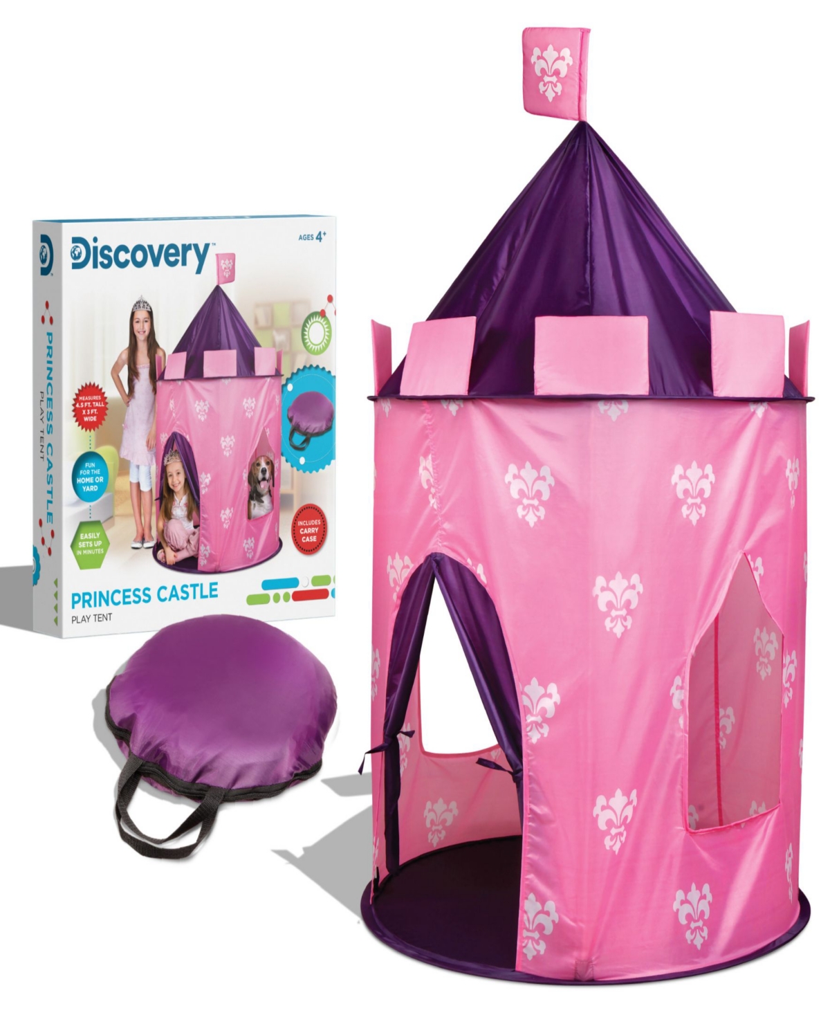 Discovery Kids' Princess Castle Royal Play Tent In Pink