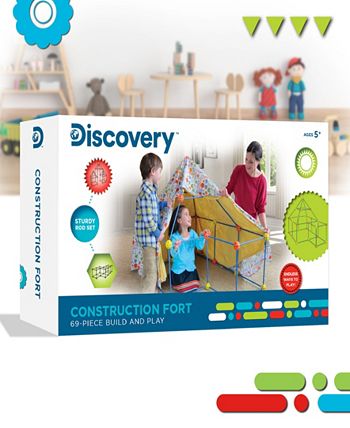 Discovery Kids Flexible Construction Fort, Set of 69 - Macy's