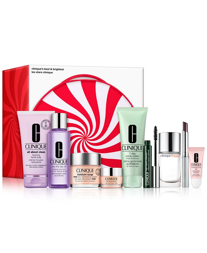 Lunch Emigreren Hedendaags Clinique Clinique 10-Pc. Best & Brightest Set with Almost Lipstick in Black  Honey - Only $49.50 with any Clinique purchase! A $288.50 value. & Reviews  - Gifts with Purchase - Beauty - Macy's