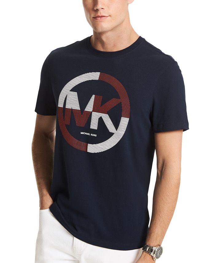 Michael Kors Men's Striped Logo T-Shirt - Macy's