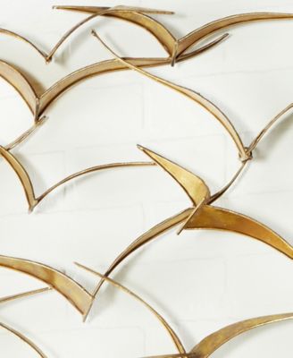 Metal Coastal Birds Wall Decor