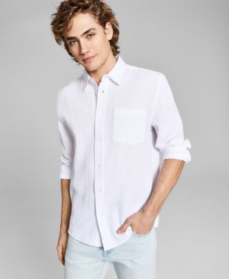 And Now This - Men's Long-Sleeve Seersucker Shirt