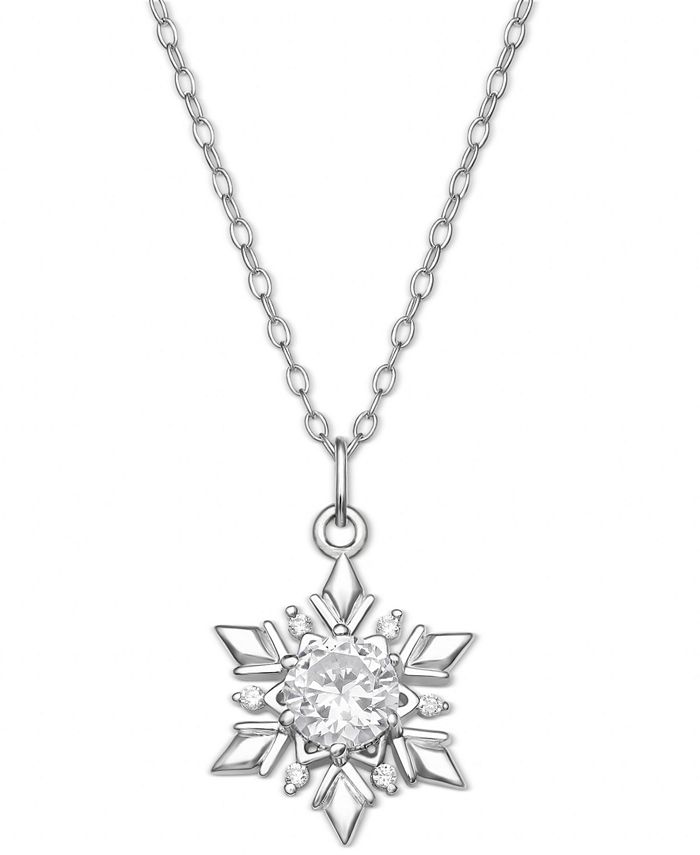 Macys snowflake necklace hotsell