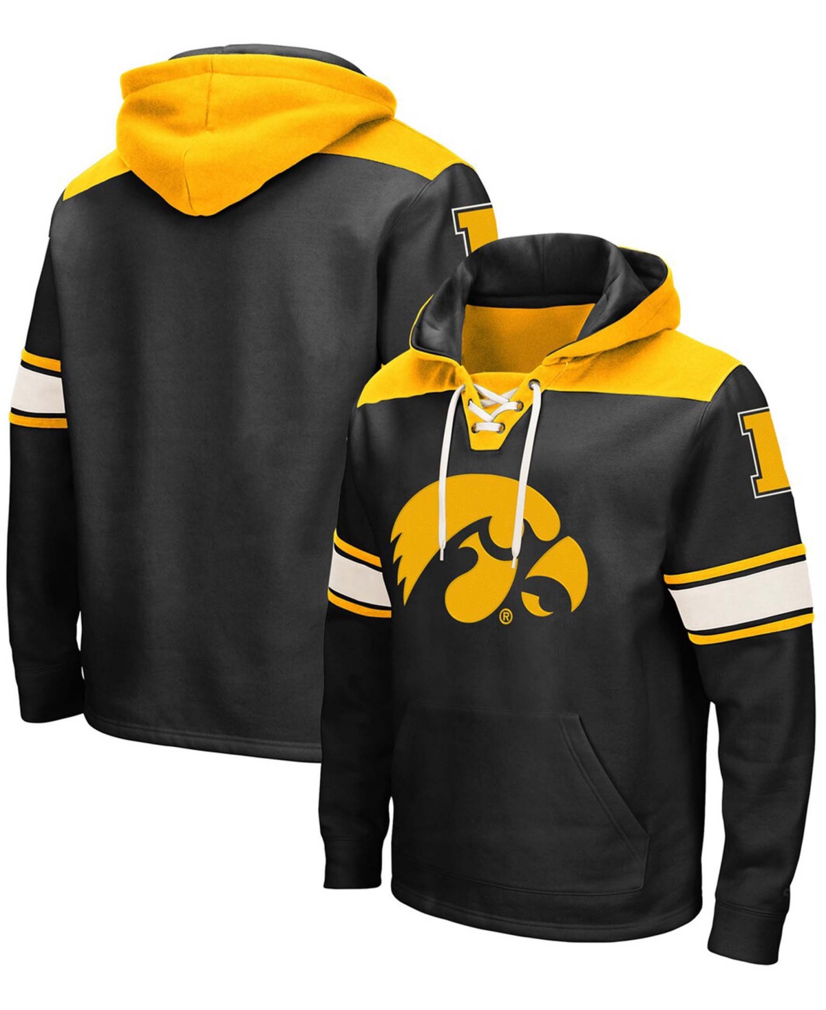 Shop Colosseum Men's Black Iowa Hawkeyes 2.0 Lace-up Pullover Hoodie