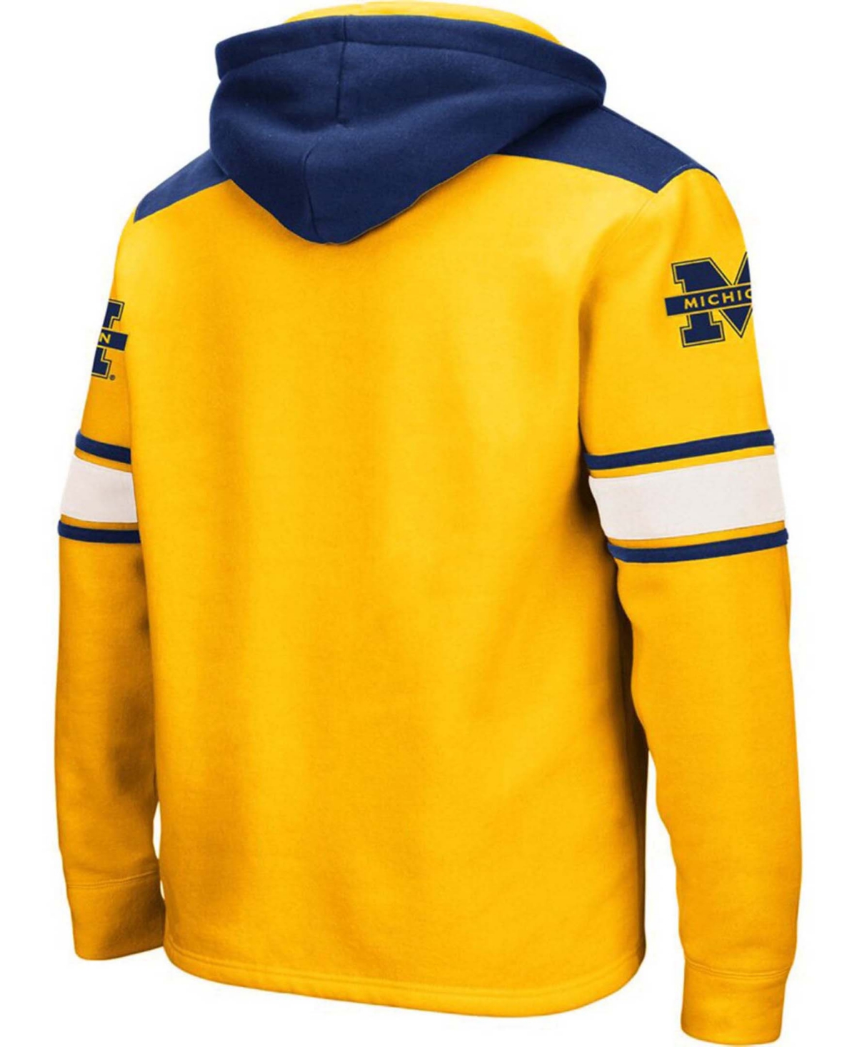 Colosseum Maize Michigan Wolverines 2.0 Lace-up Pullover Hoodie In Maize