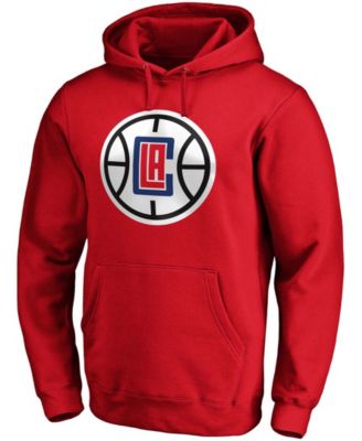 Fanatics Men's Paul George Red LA Clippers Team Playmaker Name and Number Pullover Hoodie