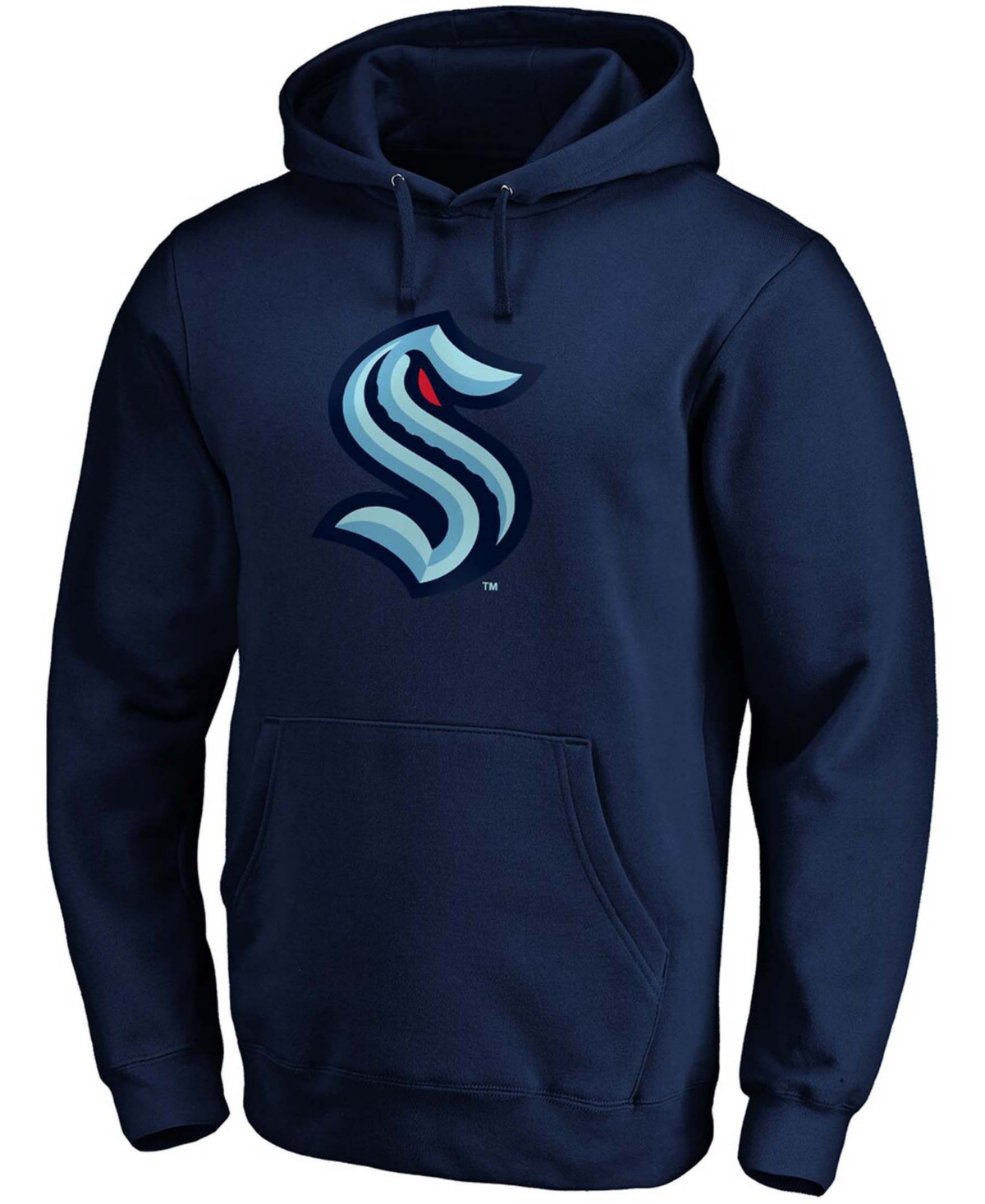 Shop Fanatics Men's Big And Tall Navy Seattle Kraken Primary Logo Pullover Hoodie