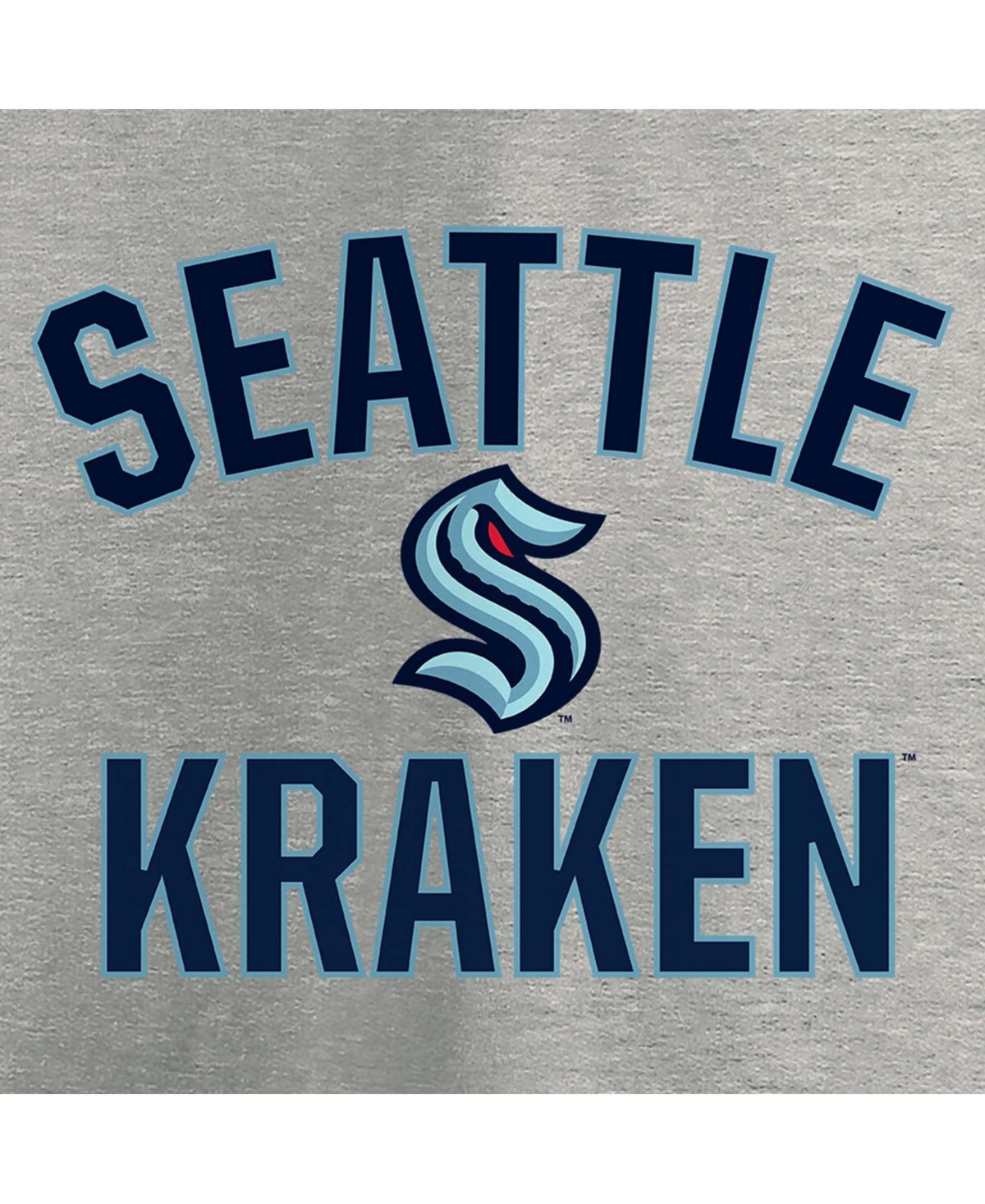 Shop Fanatics Men's Heather Gray Seattle Kraken Victory Arch Pullover Hoodie