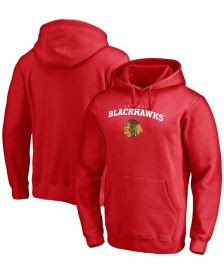 Men's Mitchell & Ness Heather Gray Chicago Blackhawks Classic French Terry Pullover Hoodie Size: Small