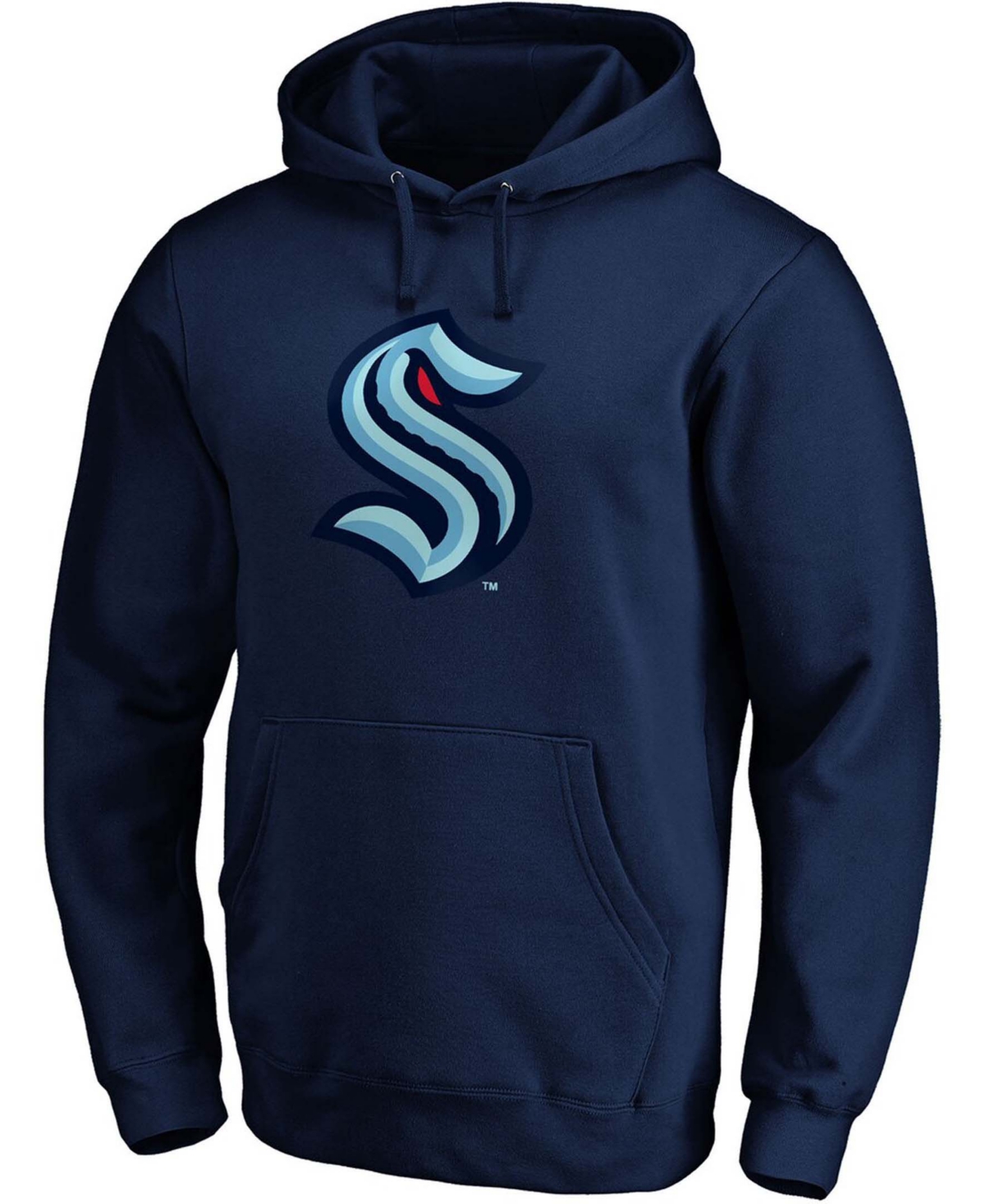 Fanatics Men's Deep Sea Blue Seattle Kraken Primary Logo Pullover Hoodie In Deep Sea Blue