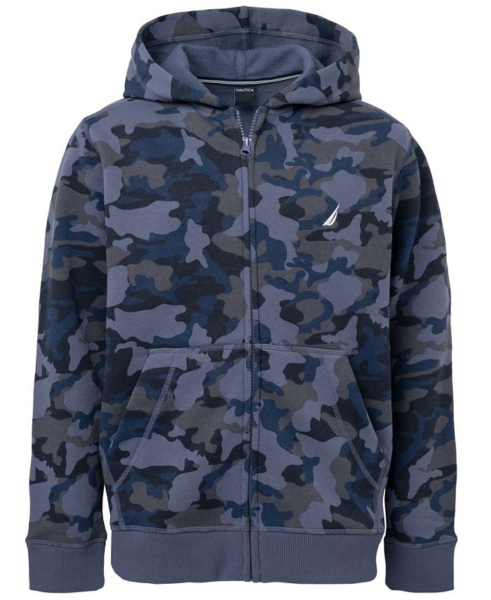 Nautica Little Boys Full Zip Camo Fleece Hoodie Macy's
