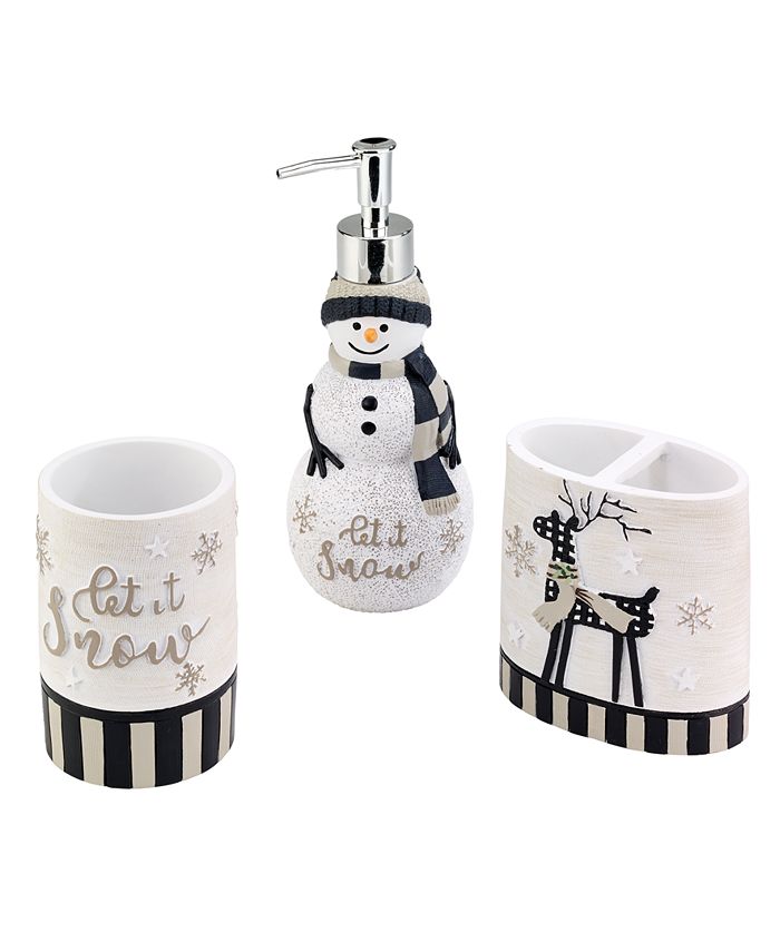 Avanti Snowman Tumbler/Toothbrush Holder/Lotion Pump Box Set Macy's