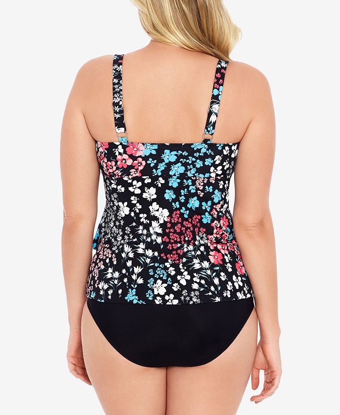 Swim Solutions Triple-Tier Tankini Top & Bottoms, Created for Macy's ...
