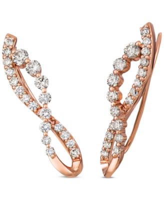 Le Vian - Nude Diamond Twist Ear Climbers (1-1/5 ct. t.w.) in 14k Rose Gold
