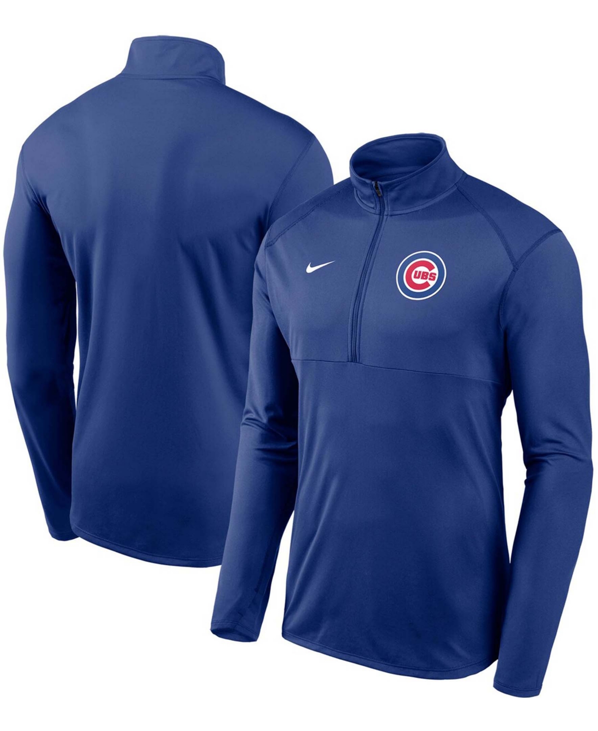 Men's Royal Chicago Cubs Team Logo Element Performance Half-Zip Pullover Jacket