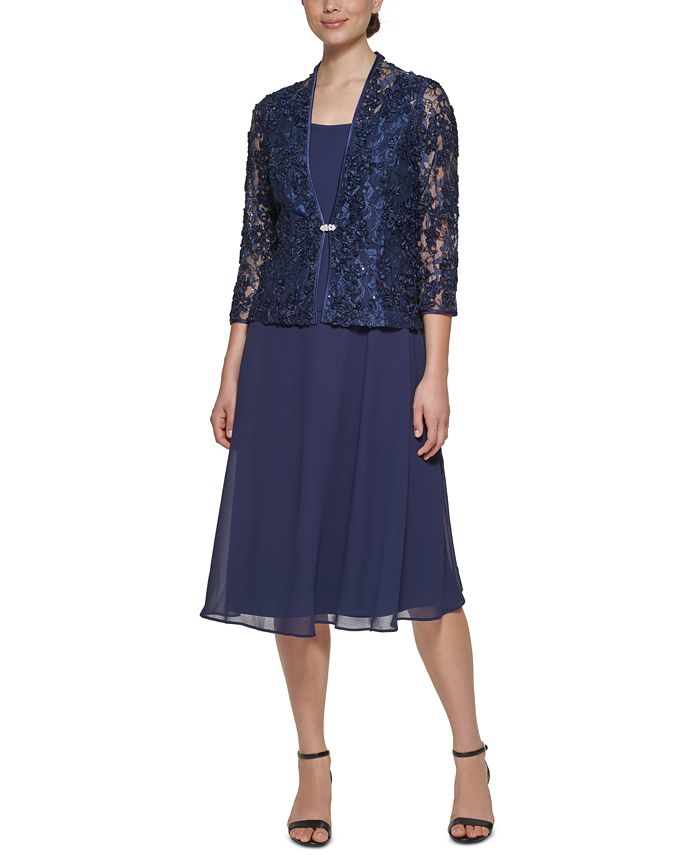 Jessica Howard Petite Midi Dress and Lace Jacket Macy s