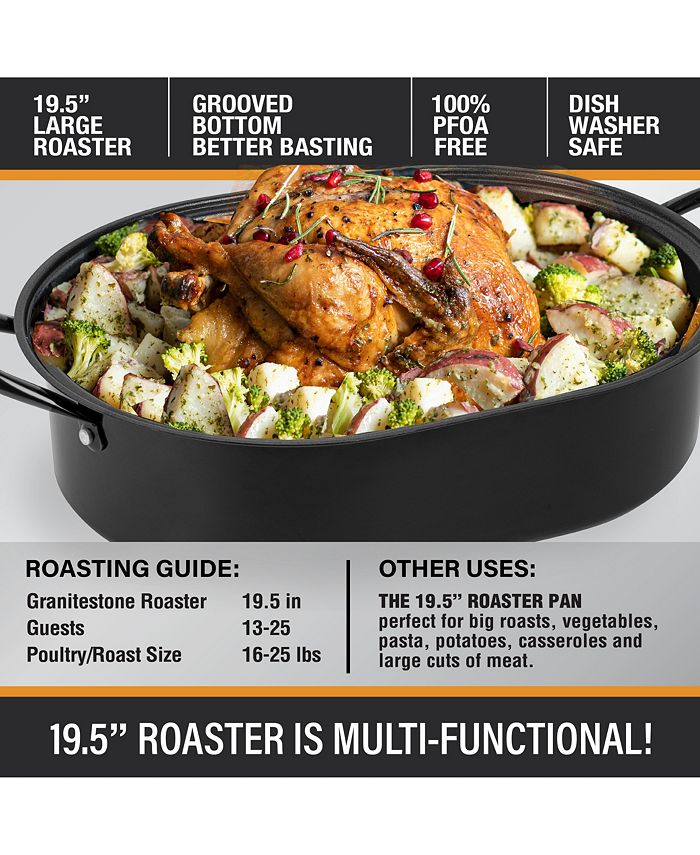 Granite Stone Diamond 19.5” Nonstick Titanium and Diamond Infused Round