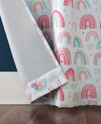 Rainbows Print 100% Blackout Grommet Curtain Panel