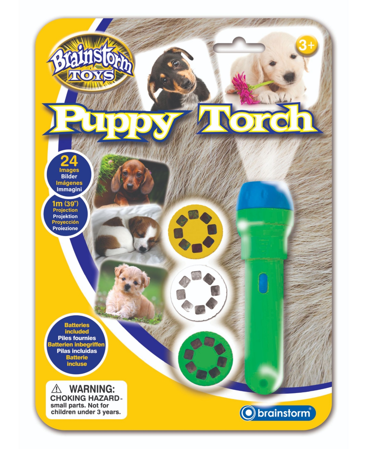 Brainstorm Toys Kids' Puppies Torch And Projector In Multi