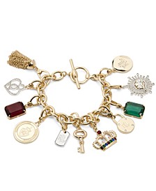 Gold-Tone Charm Flex Bracelet and Charm Collection