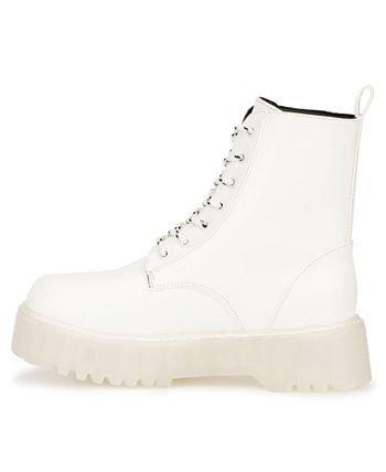 Olivia Miller Women S Gina Lug Sole Combat Booties Reviews Booties Shoes Macy S