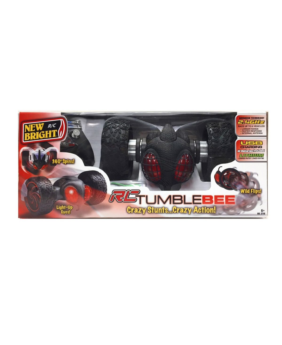 New Bright Kids' Radio Control Tumble Bee In Red