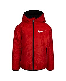 Toddler Boys Quilted Swoosh Puffer Jacket
